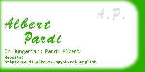 albert pardi business card